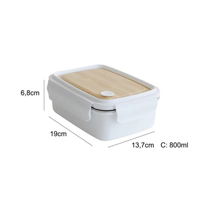 Boîte à bento minimaliste avec intérieur en acier inoxydable