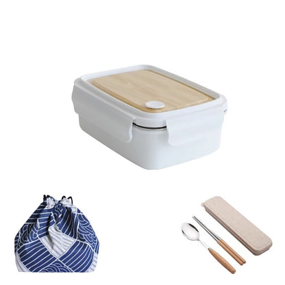 Boîte à bento minimaliste avec intérieur en acier inoxydable