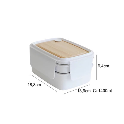 Boîte à bento minimaliste avec intérieur en acier inoxydable