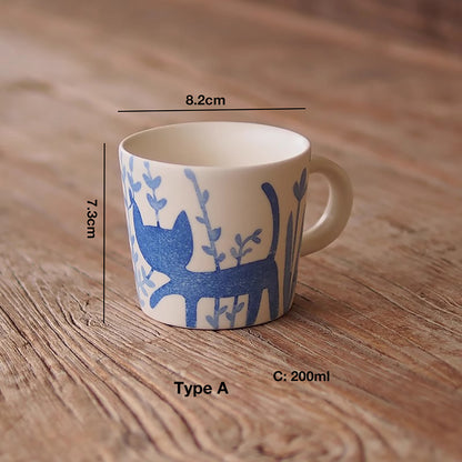 MUG avec motif de chat promenant