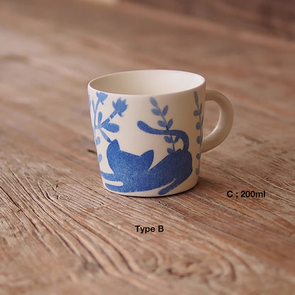 MUG avec motif de chat promenant