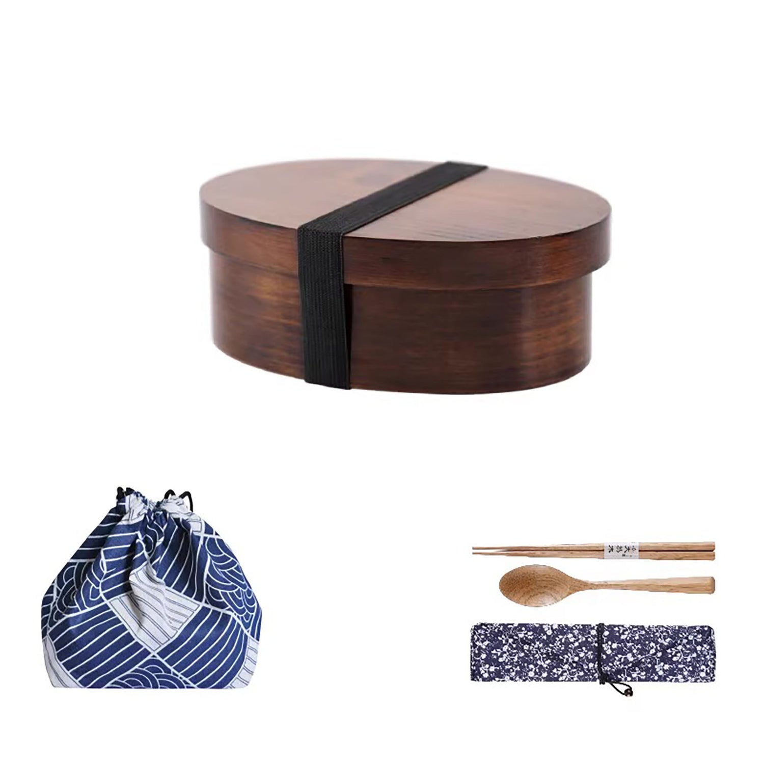 Boîte à bento artisanale en bois de cèdre style japonais
