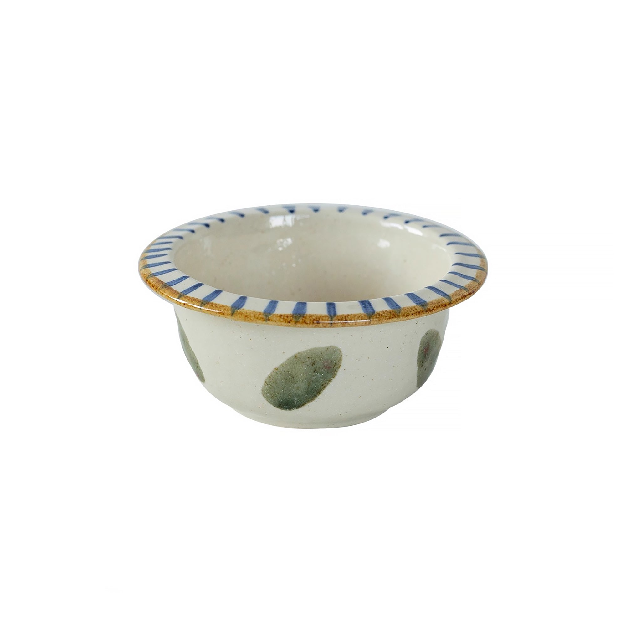 Vaisselle en céramique Minoyaki motif petites feuilles peint à la main