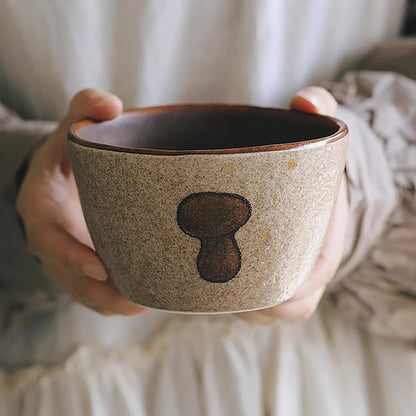 Bol en céramique champignon fait main 