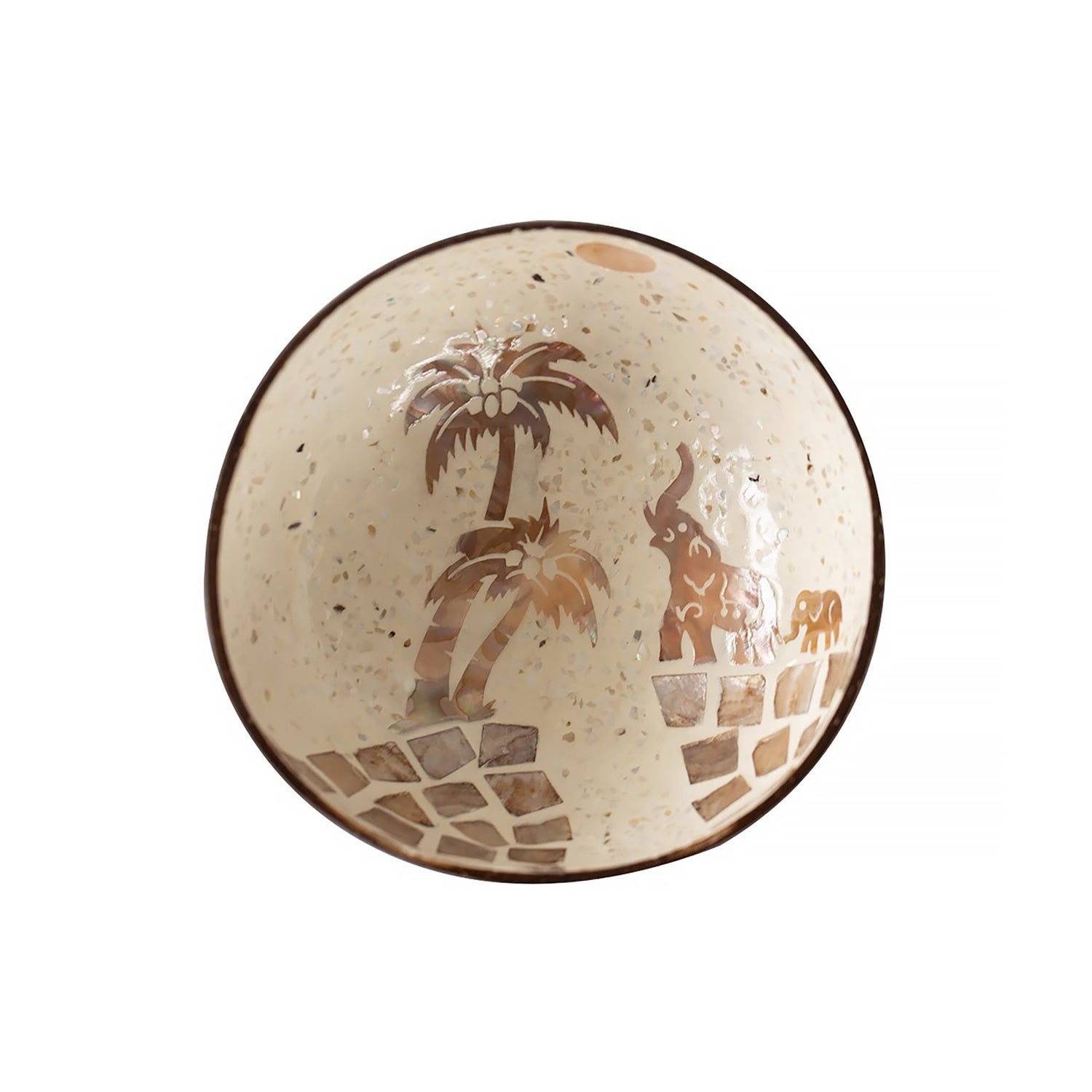 Bol artisanal en noix de coco et nacre