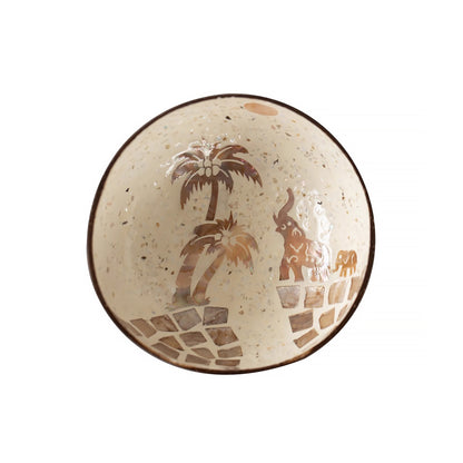 Bol artisanal en noix de coco et nacre