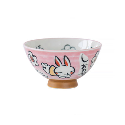 Bol  Minoyaki avec motif lapin ou hortensia