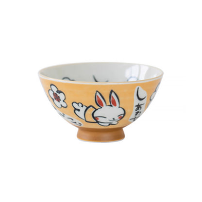 Bol  Minoyaki avec motif lapin ou hortensia