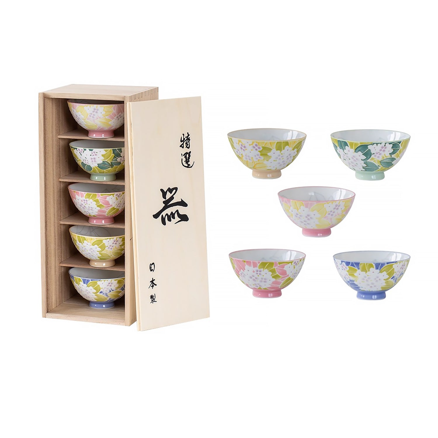 Bol  Minoyaki avec motif lapin ou hortensia