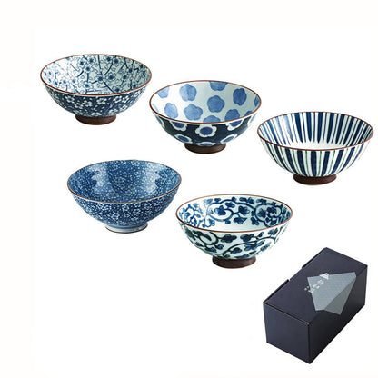 Minoyaki bowl with handcrafted design
