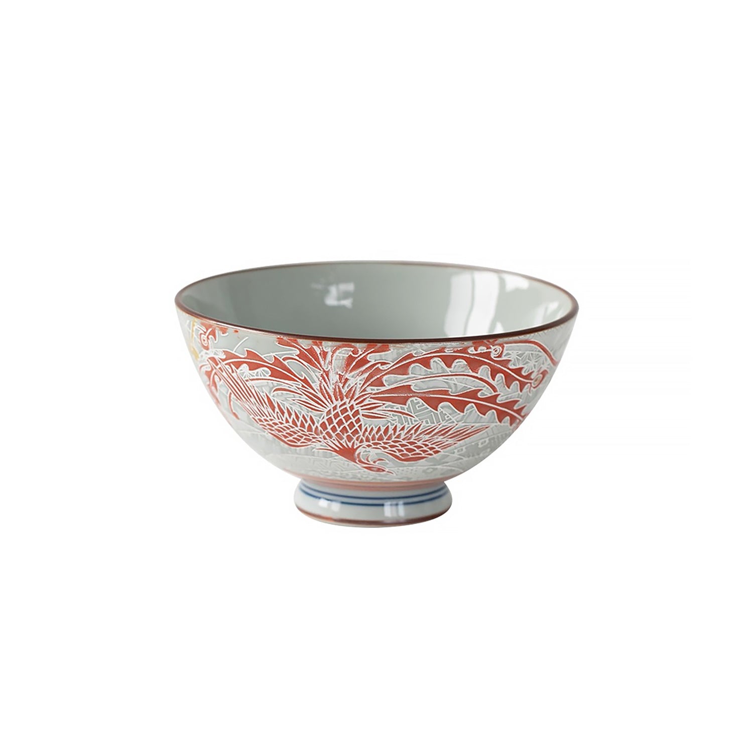 Bol Mino-yaki avec motif bonheur en relief