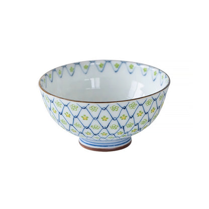 Bol en céramique Minoyaki avec motif floraux