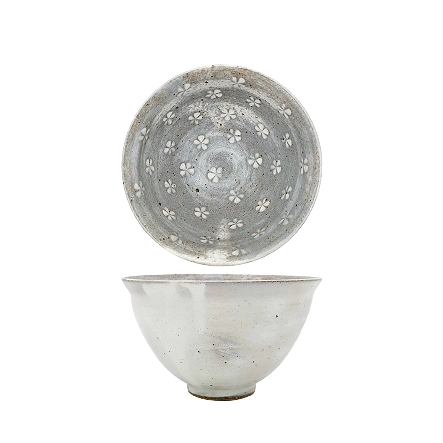 Bol Ginpo Mishima avec motif floral