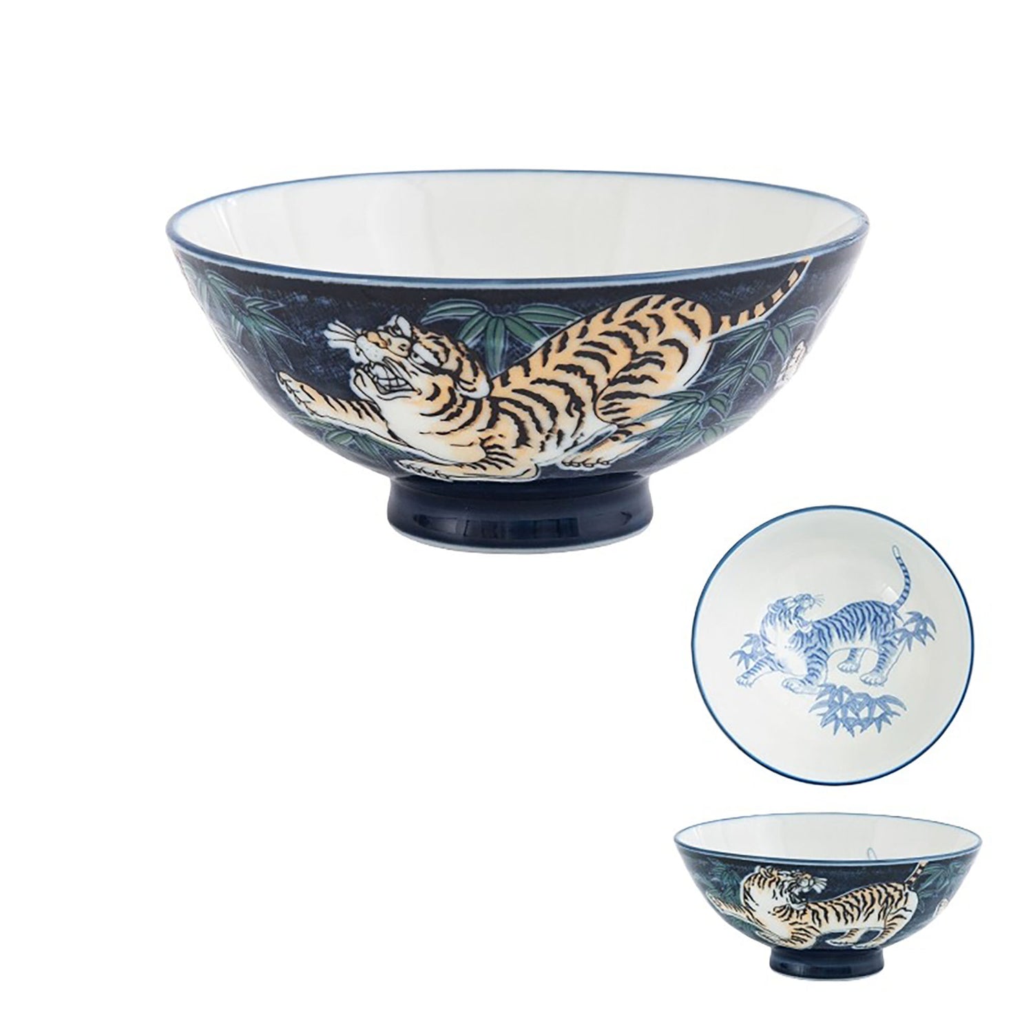 Bol en Céramique Minoyaki avec motif tigre