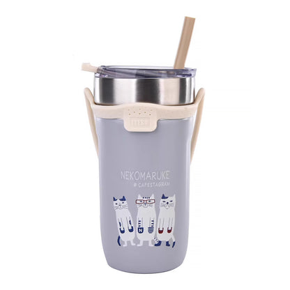 Bouteille isotherme Kusuguru avec paille