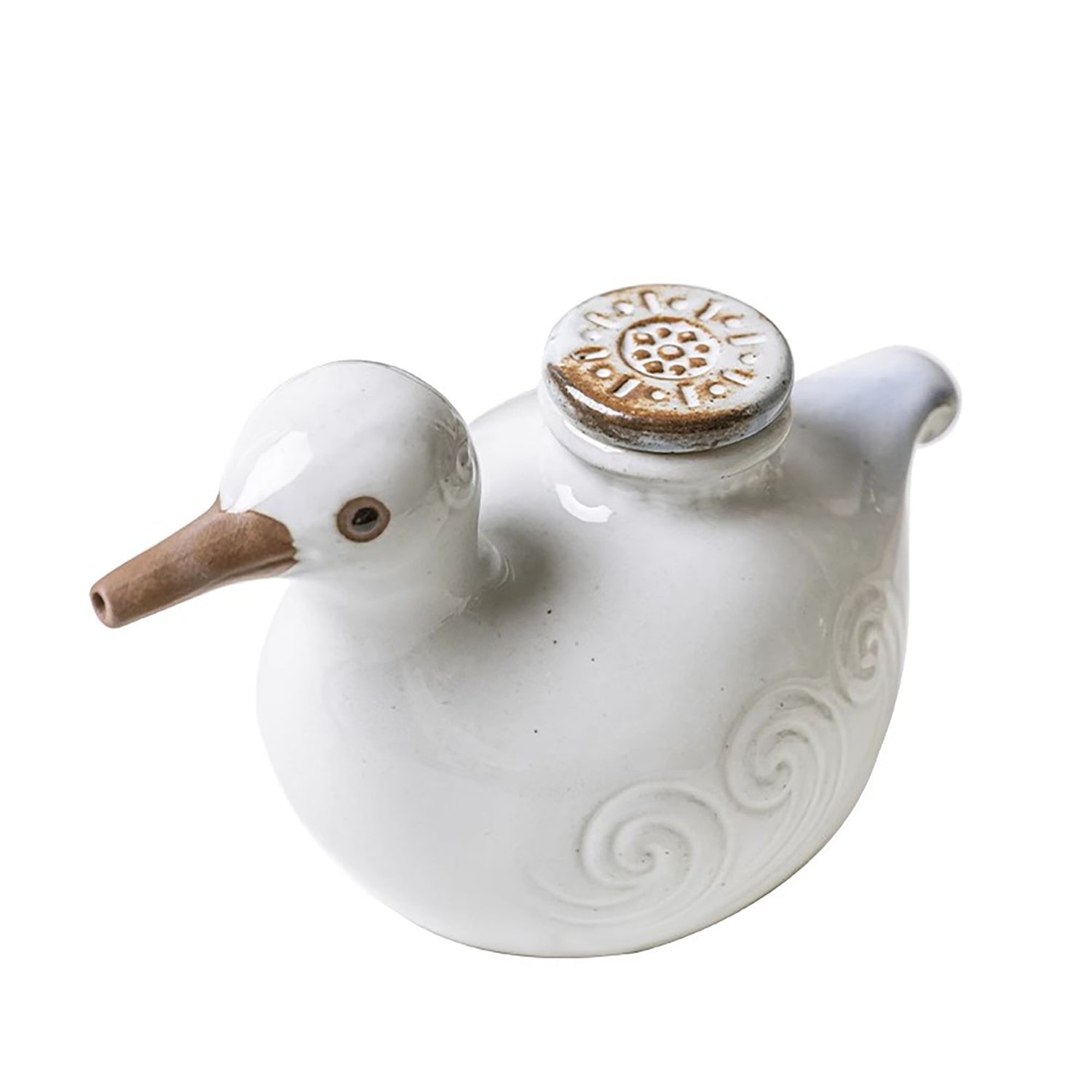 Saucière en céramique Yakimono avec mignon design oiseau