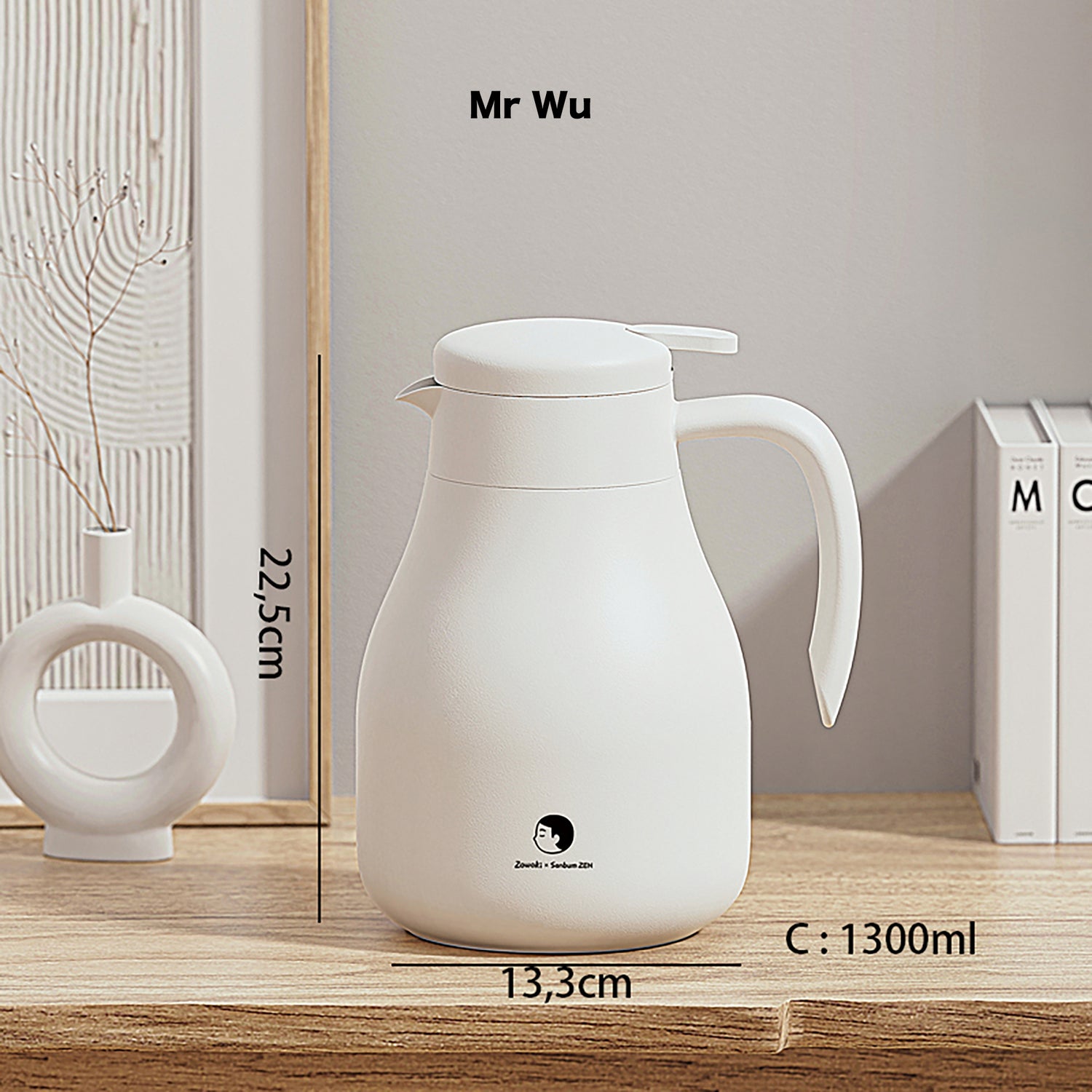 Grande Carafe Isotherme en Style Minimaliste Japonais