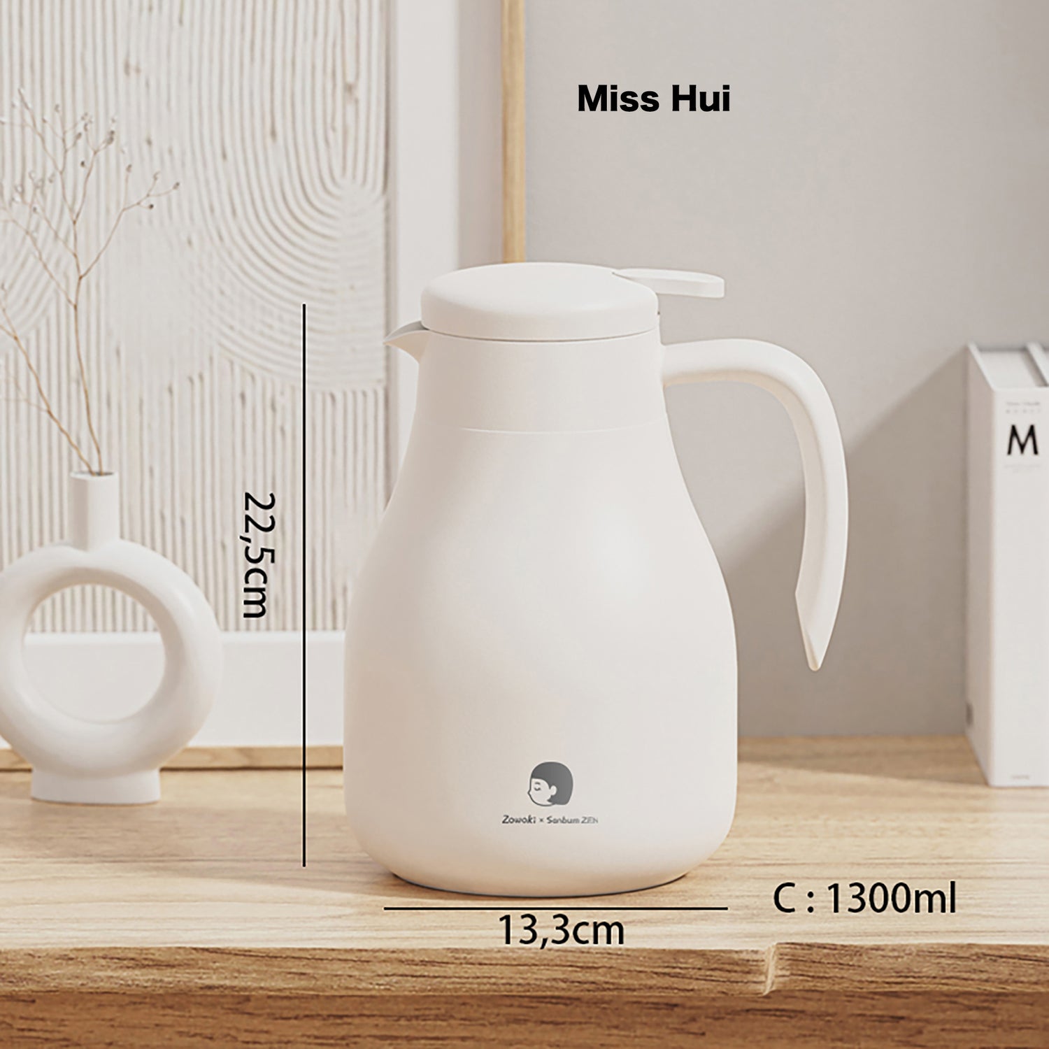 Grande Carafe Isotherme en Style Minimaliste Japonais