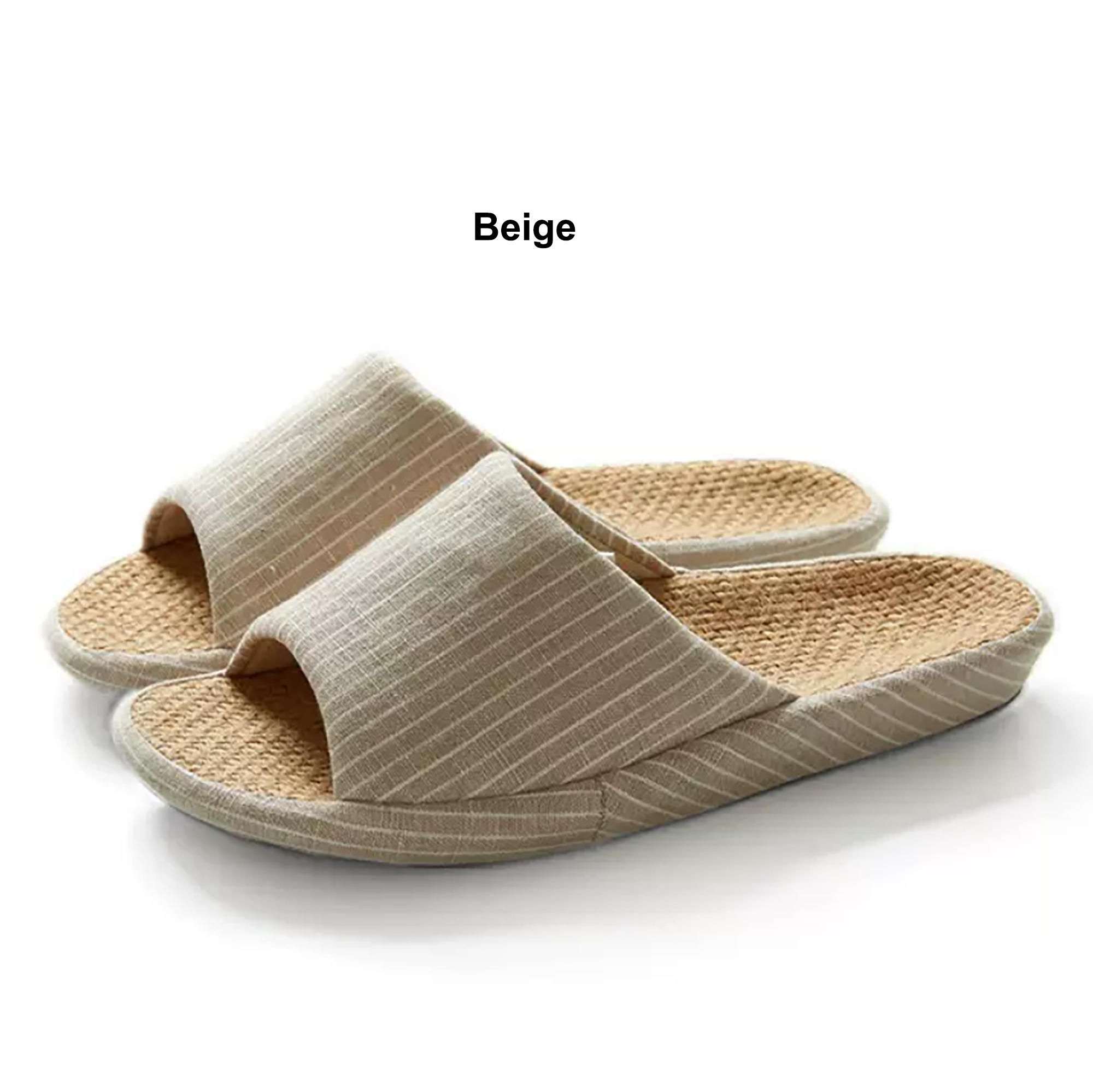 CHAUSSON en COTON et LIN avec semelle en jute