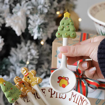 Cuillère en céramique de Noël 