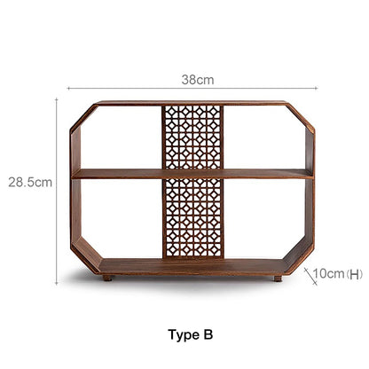 Regal aus massivem Bambus im japanischen minimalistischen Stil