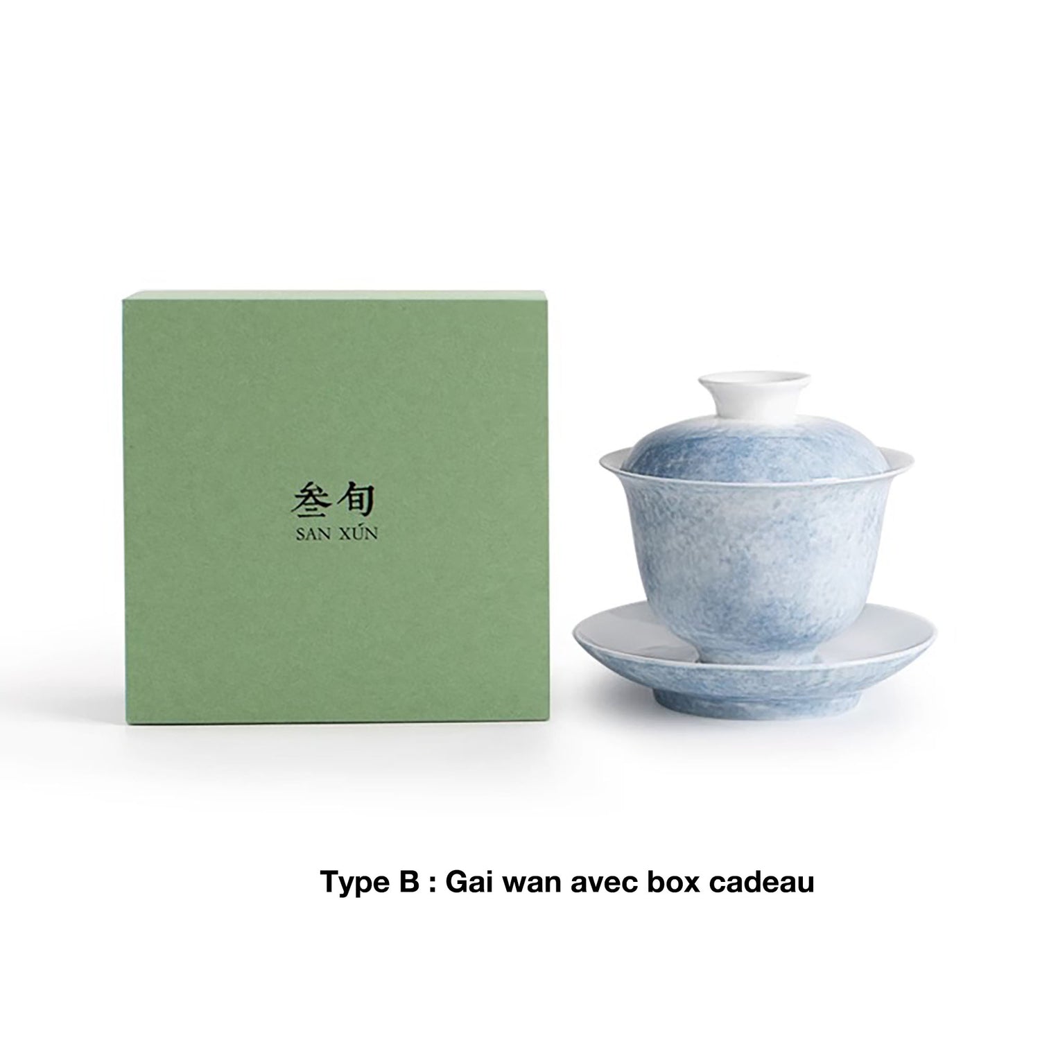 Gaiwan en porcelaine en Série &quot;Papillon et Fleurs&quot;