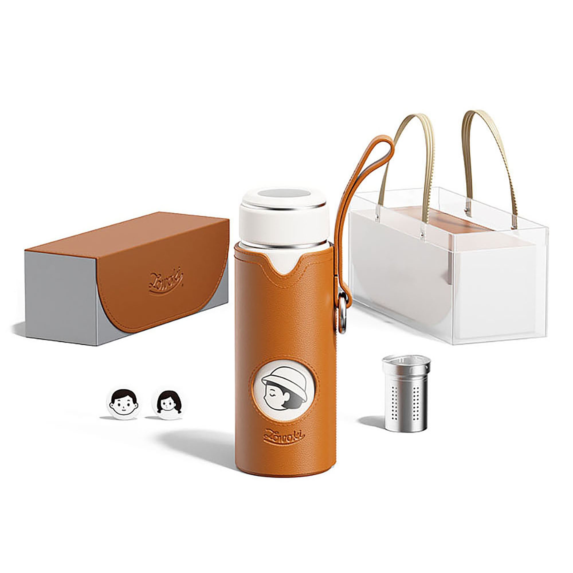 Isolierflasche mit doppeltem Tee-Ei