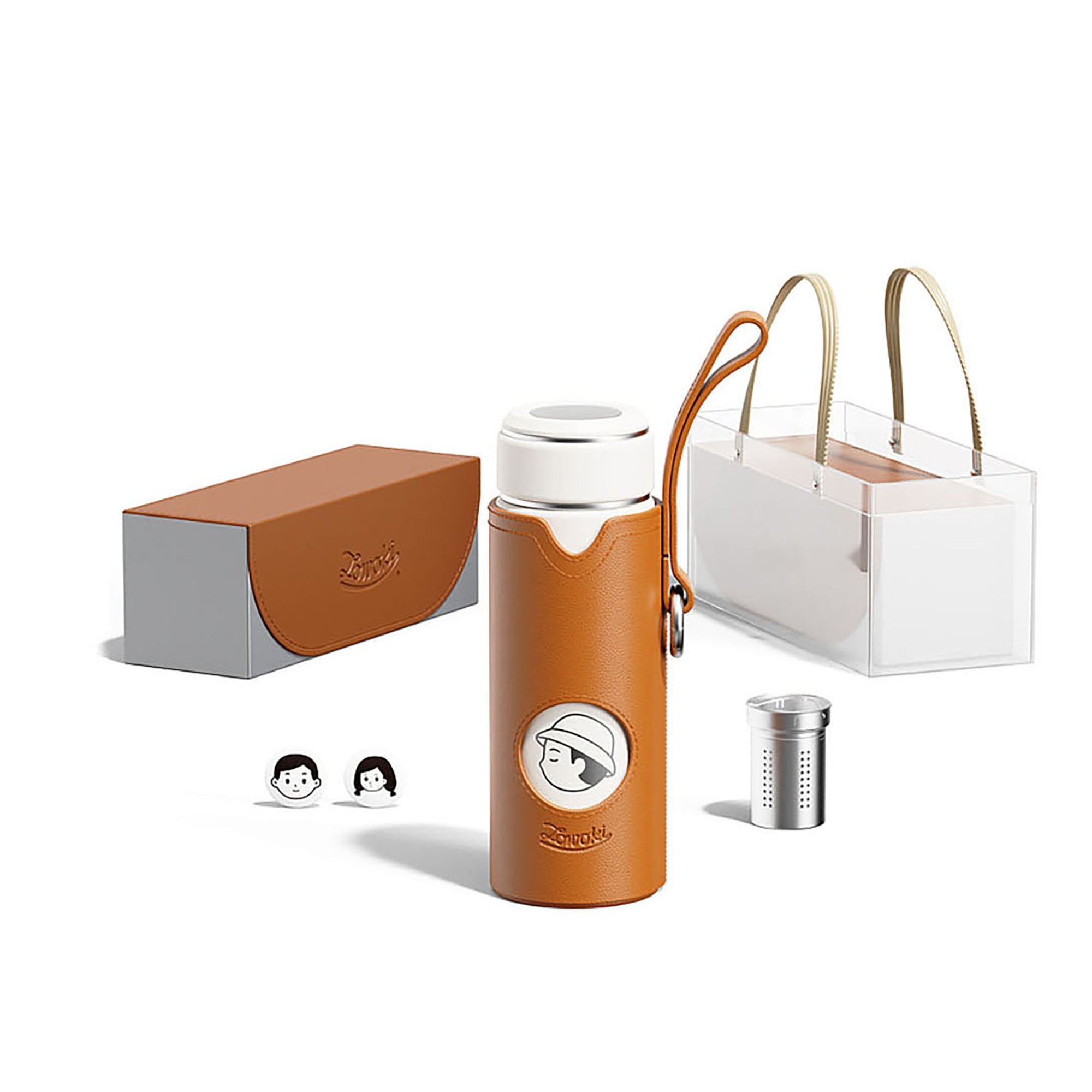 Isolierflasche mit doppeltem Tee-Ei