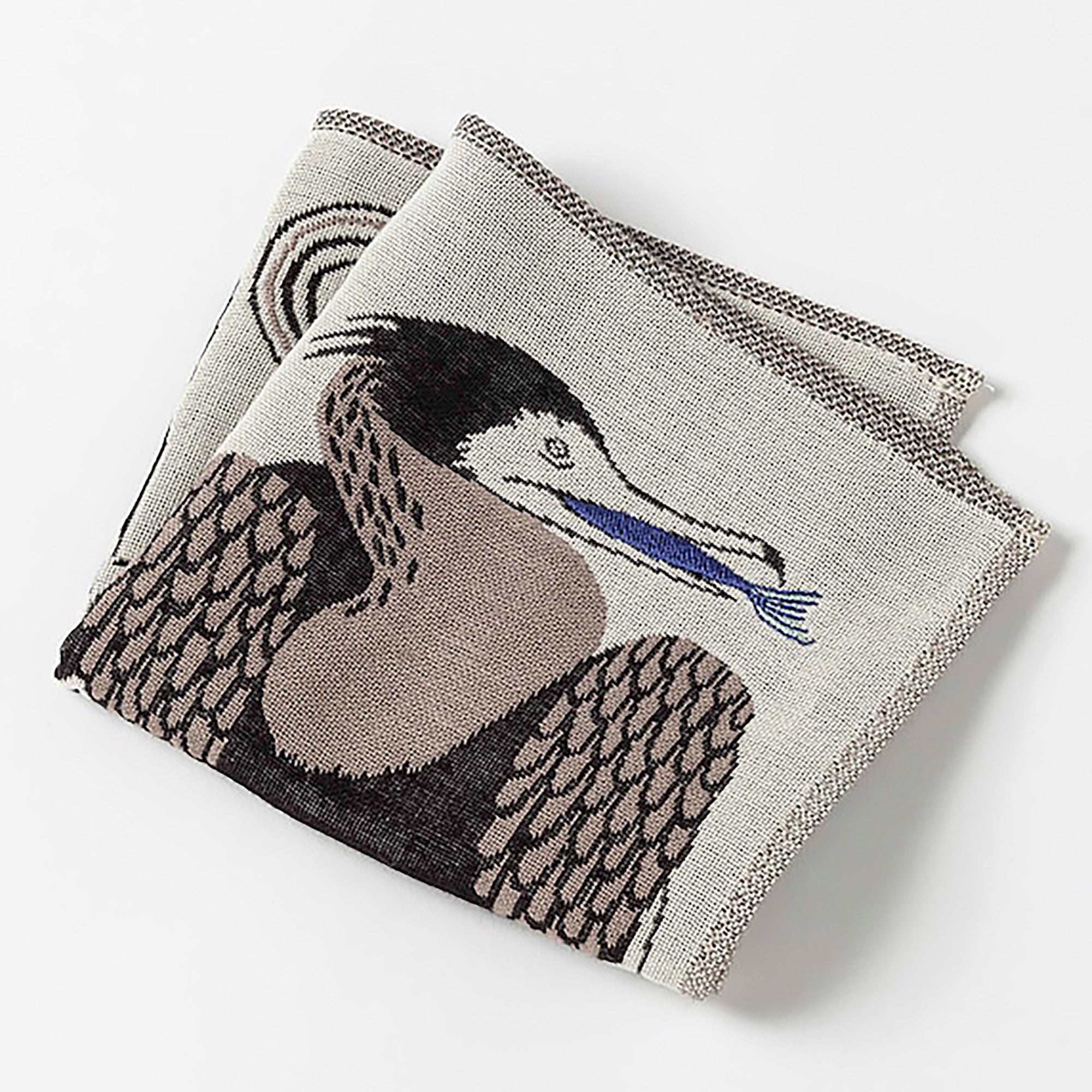 Serviette japonaise brodée en coton Morita MiW