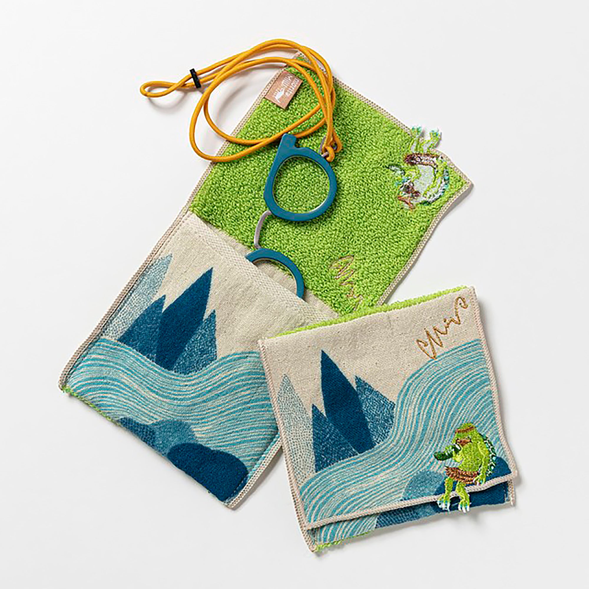 Serviette japonaise en coton brodé Morita MiW
