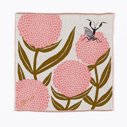 Serviette japonaise brodée en coton