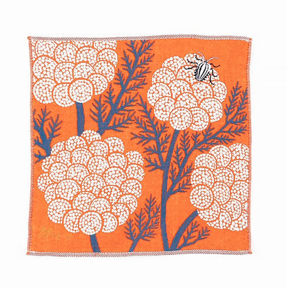 Serviette japonaise brodée en coton