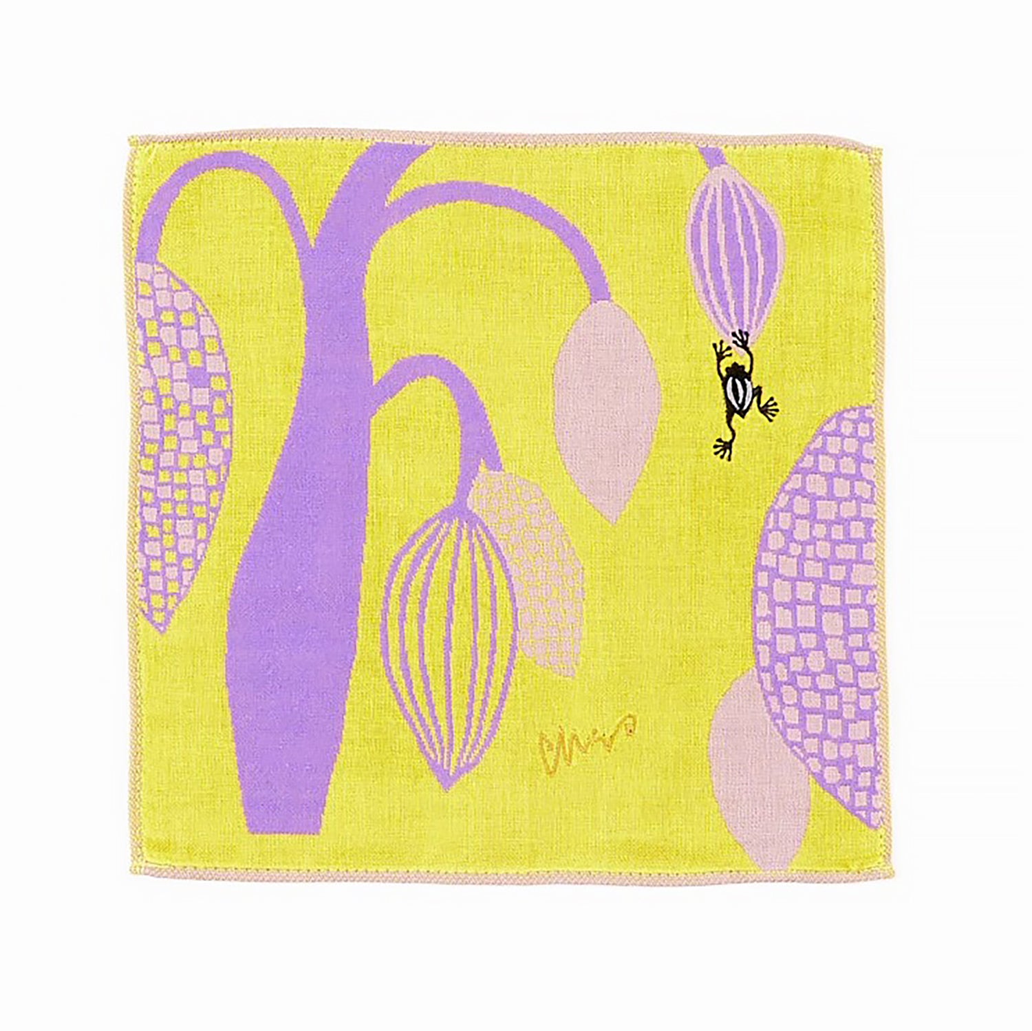 Serviette japonaise brodée en coton