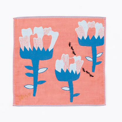 Serviette japonaise brodée en coton