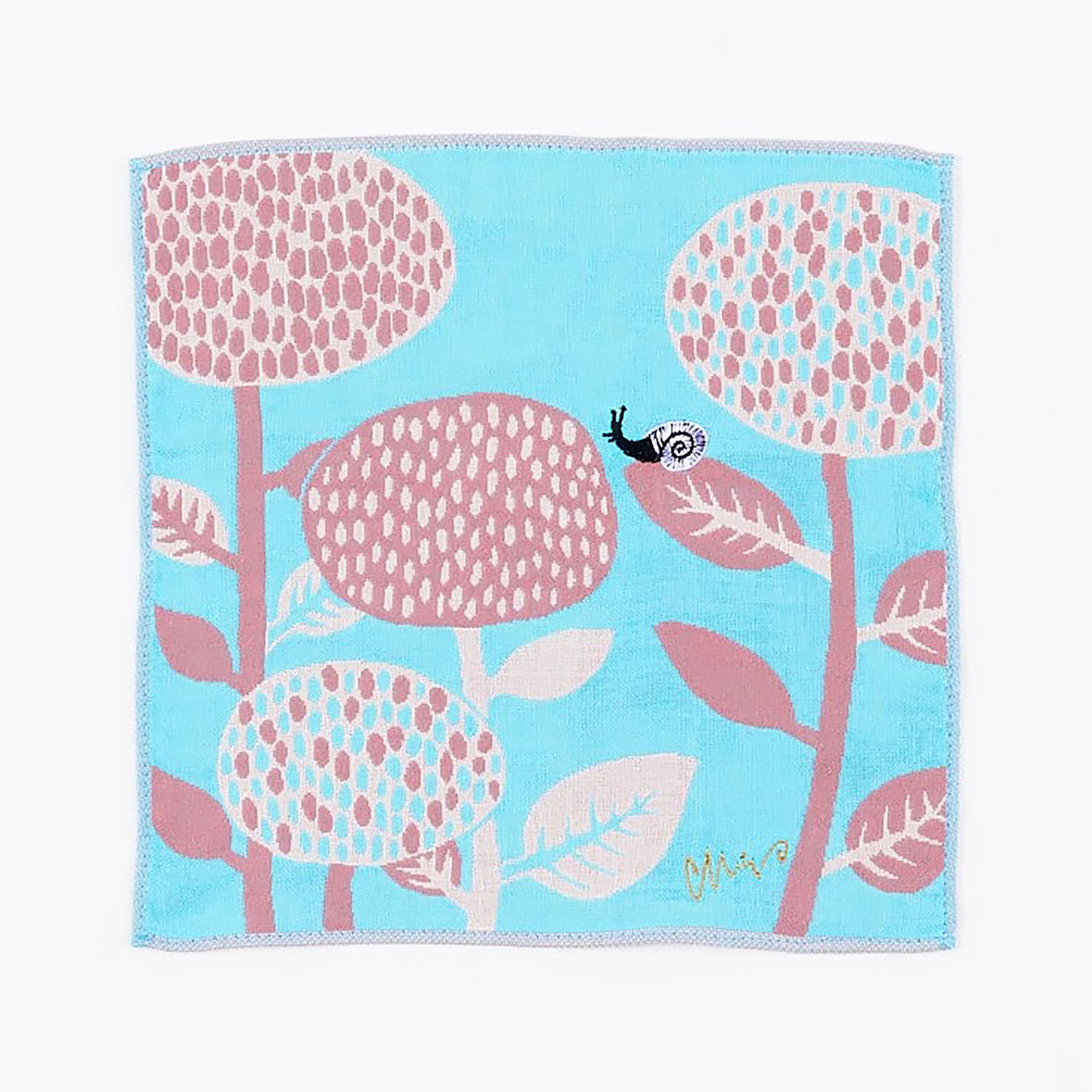 Serviette japonaise brodée en coton