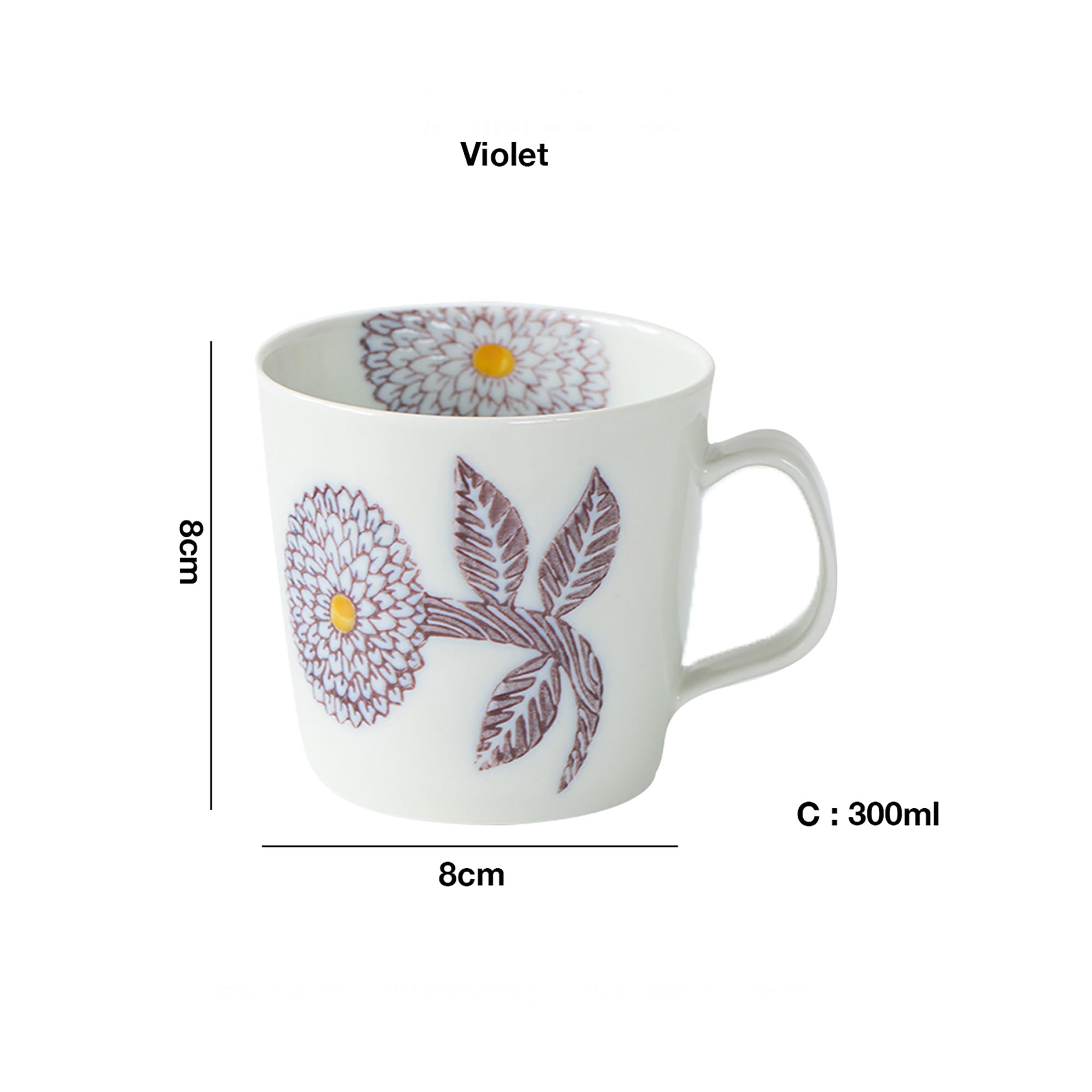 MUG de HASAMI avec motif FLEUR