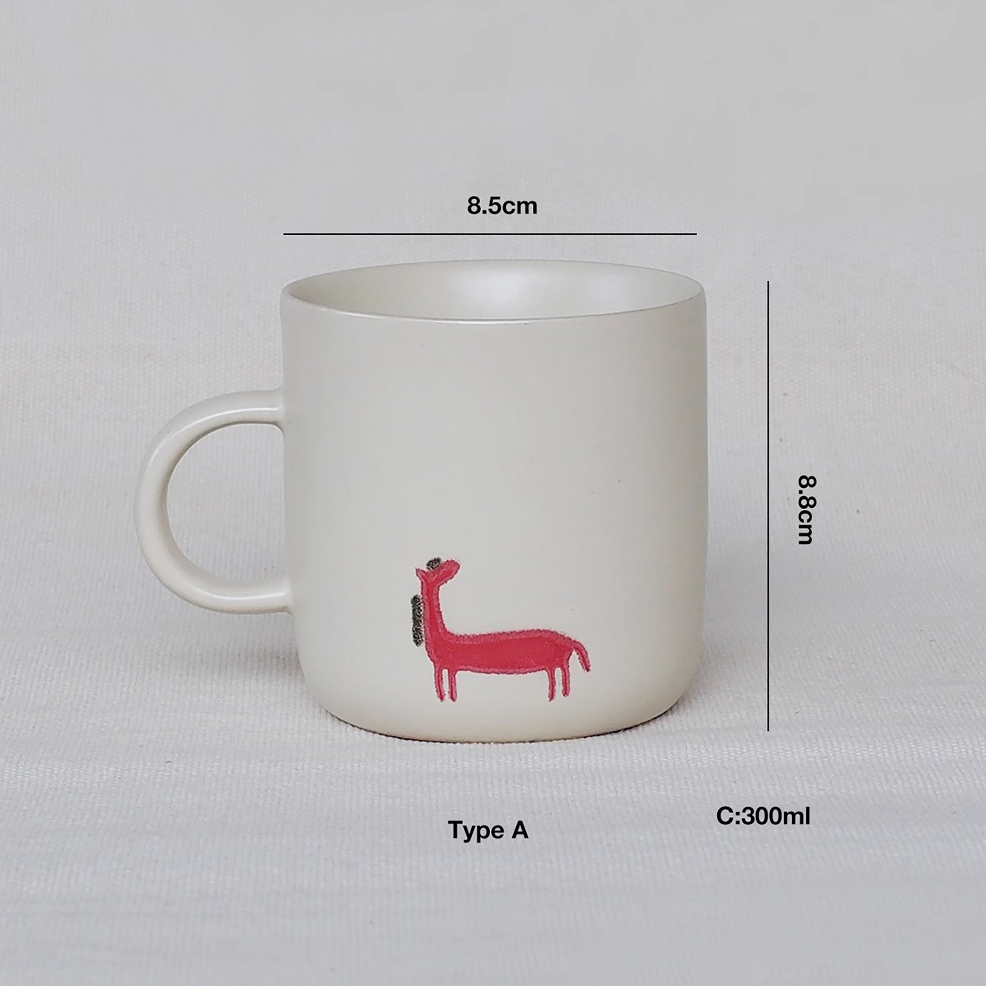 Mug couple en Céramique avec motif &quot;Petit Cheval Rouge&quot;