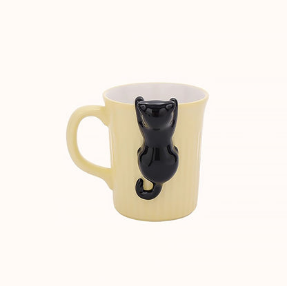 Mug en céramique avec mignon chat en relief