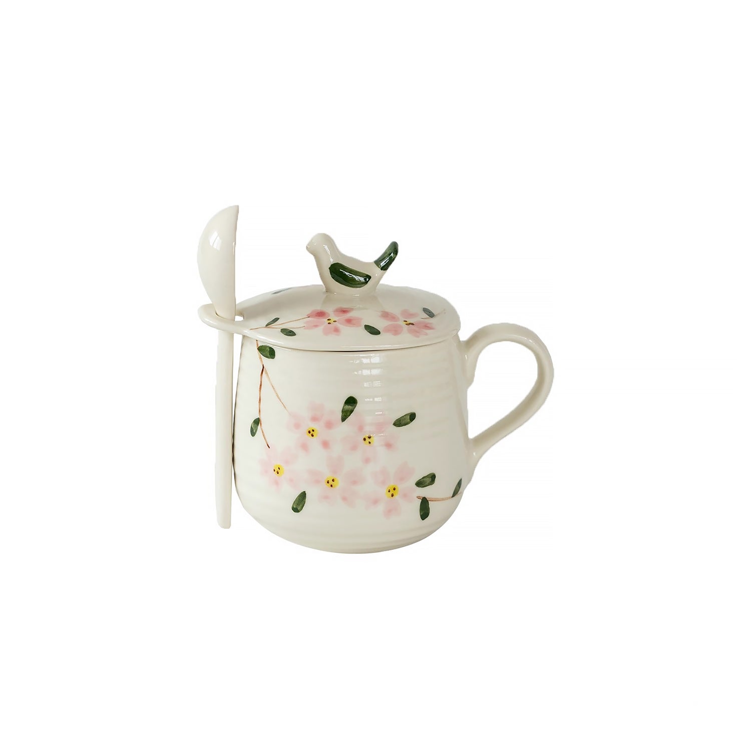 Mug en céramique Mino-yaki avec cuillère