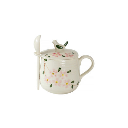 Mug en céramique Mino-yaki avec cuillère