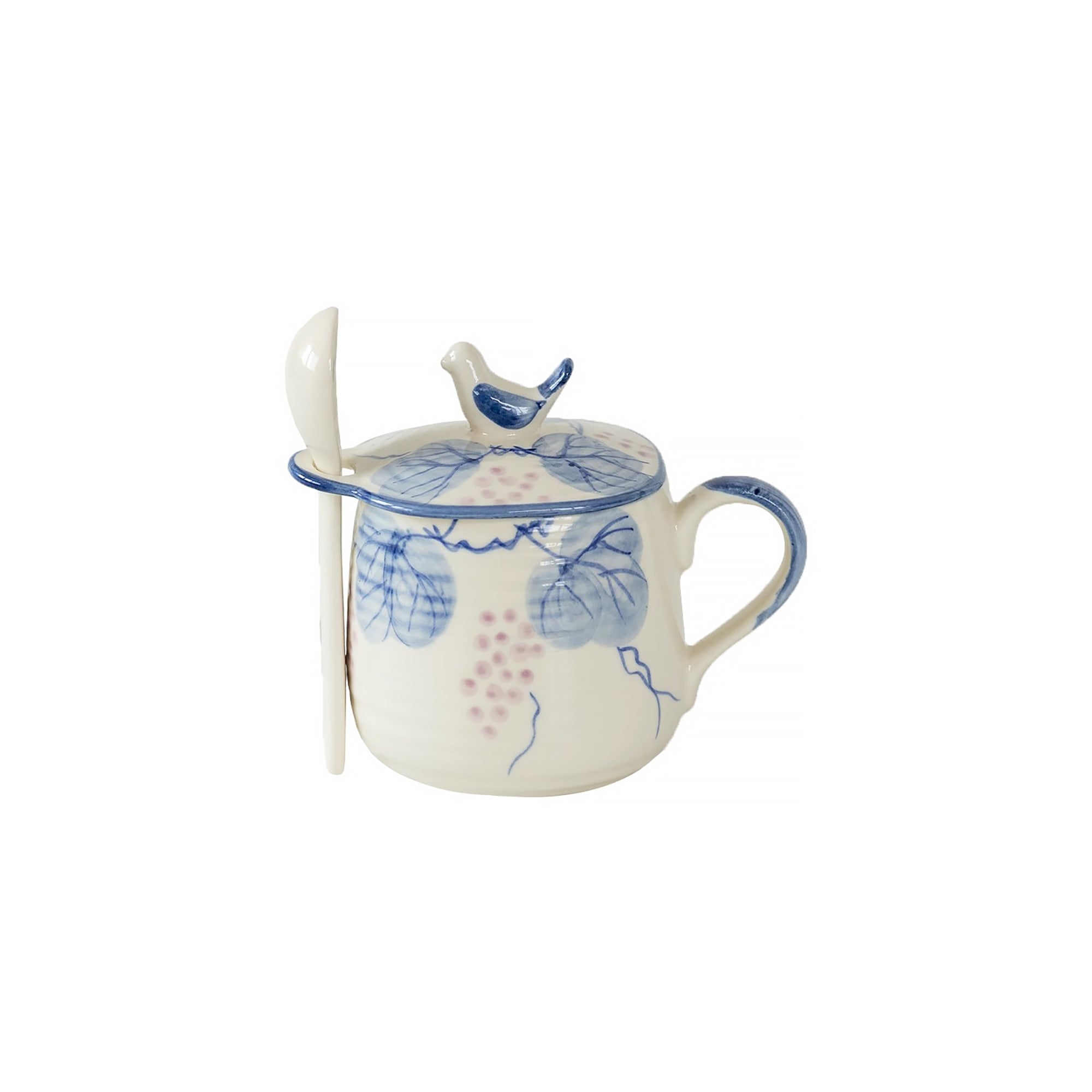 Mug en céramique Mino-yaki avec cuillère