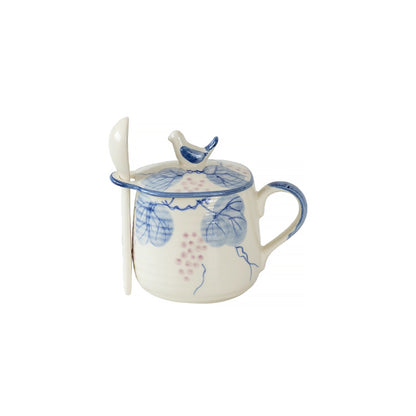 Mug en céramique Mino-yaki avec cuillère