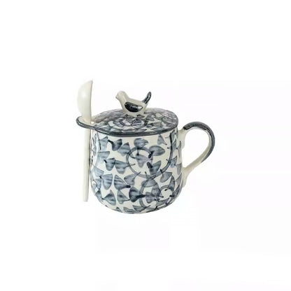 Mug en céramique Mino-yaki avec cuillère