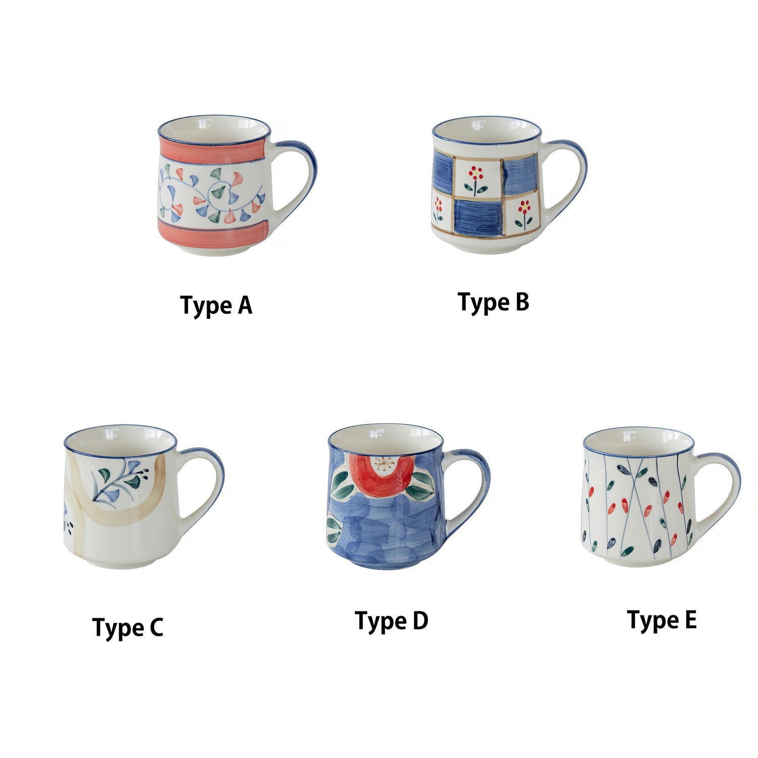 Mug en céramique Minoyaki peint à la main