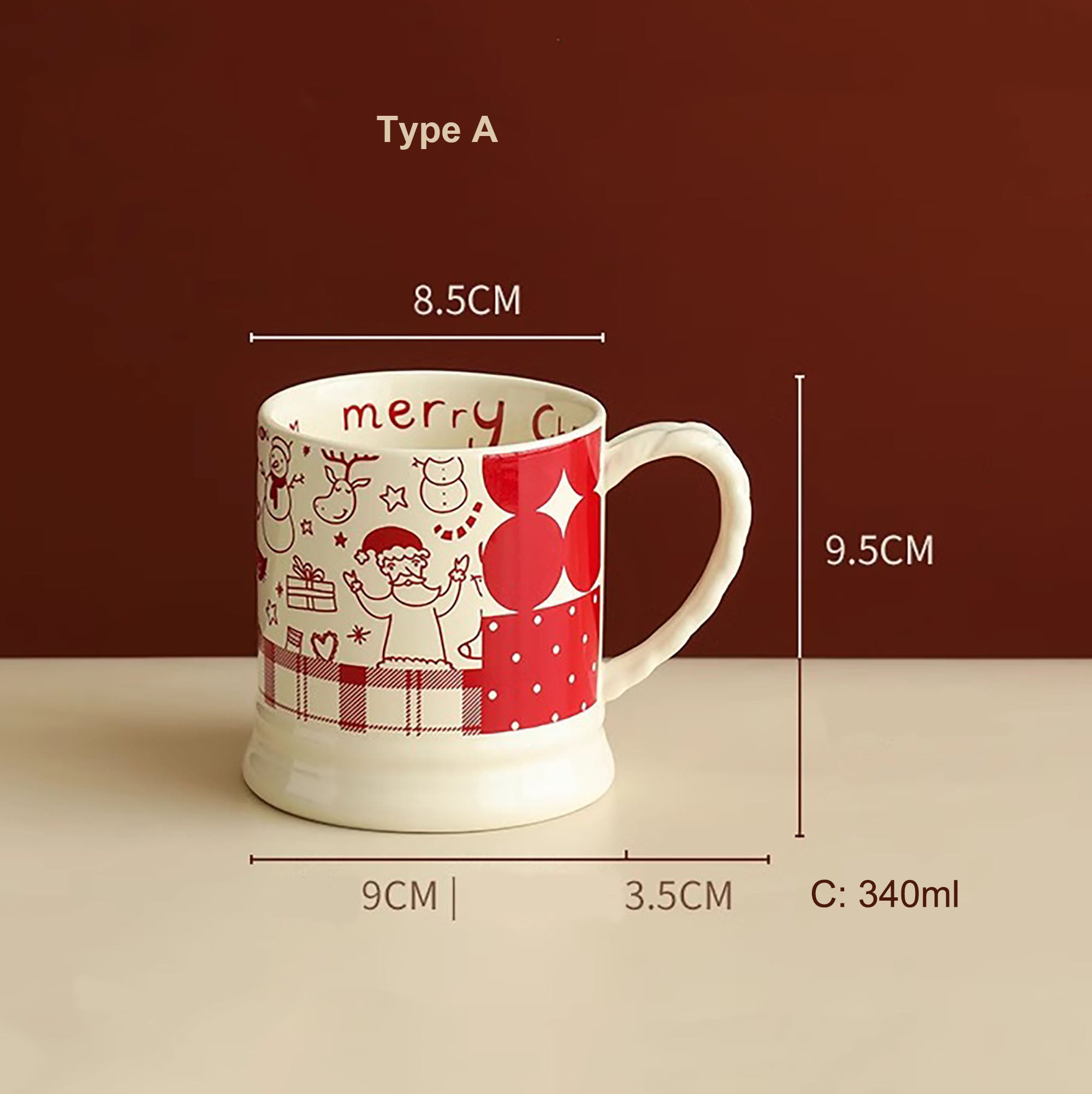 Mug en céramique avec Motif Père Noël