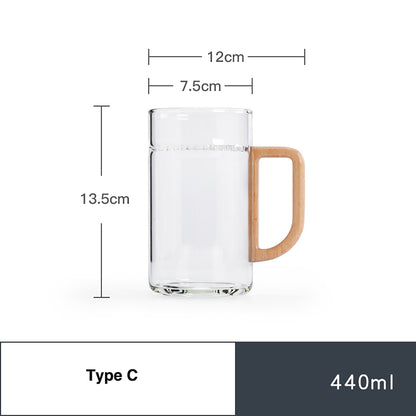 Mug à thé en verre avec filtre à thé