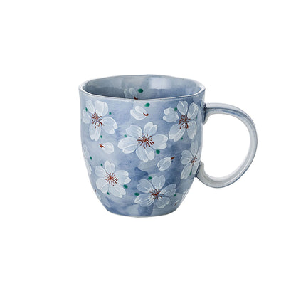 Mug en céramique fait main motif fleur de cerisier