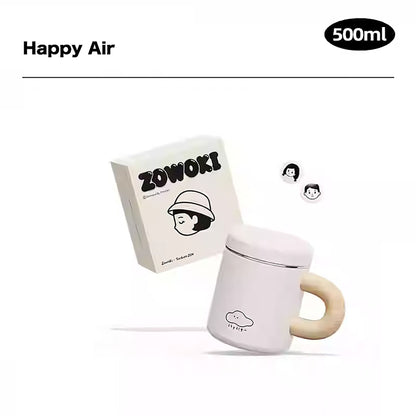 Mug isotherme en acier inoxydable au style minimaliste japonais