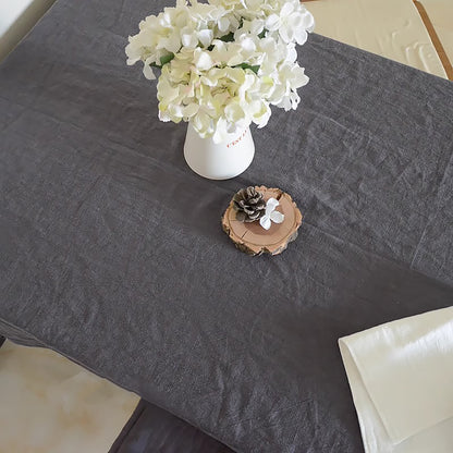 Nappe en lin lavé style vintage japonais