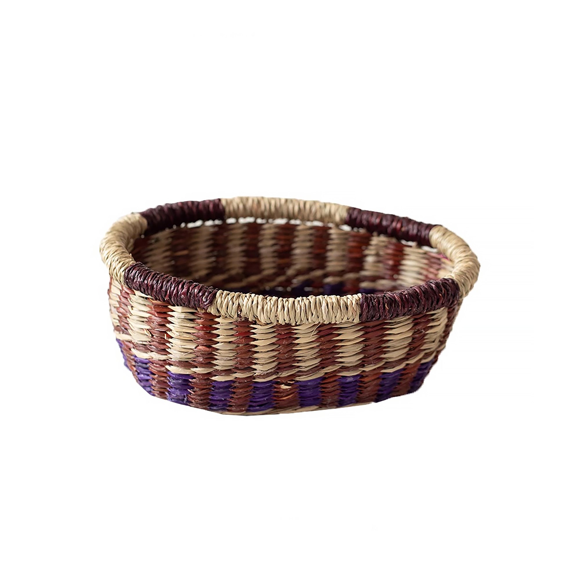 Panier tressé en herbier marin naturel 